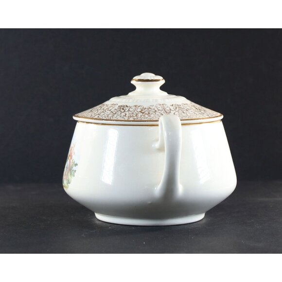 Sugar Bowl & Lid Colonial Couple Homer Laughlin Liberty Style #F54N6 U.S.A 1950s - Picture 4 of 14